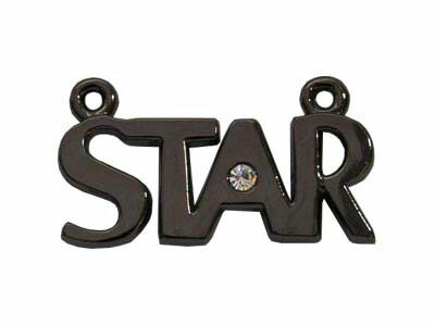 BLITZ PPT031 Подвеска 24 х 12 мм №04 никель прозрачный кулон для украшений и бижутерии