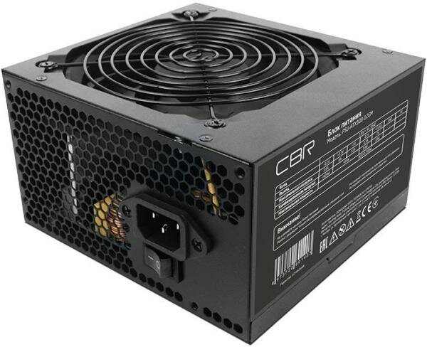 Блок питания 500W ATX CBR 80+ Bronze, Apfc, 0.6mm, 20+4pin, 1*8-pin(4+4P), 2*6+2pin, 4*SATA, 4*IDE,