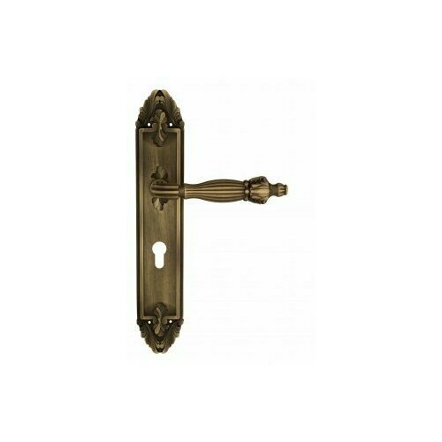 Дверная ручка Venezia OLIMPO CYL на планке PL90 матовая бронза