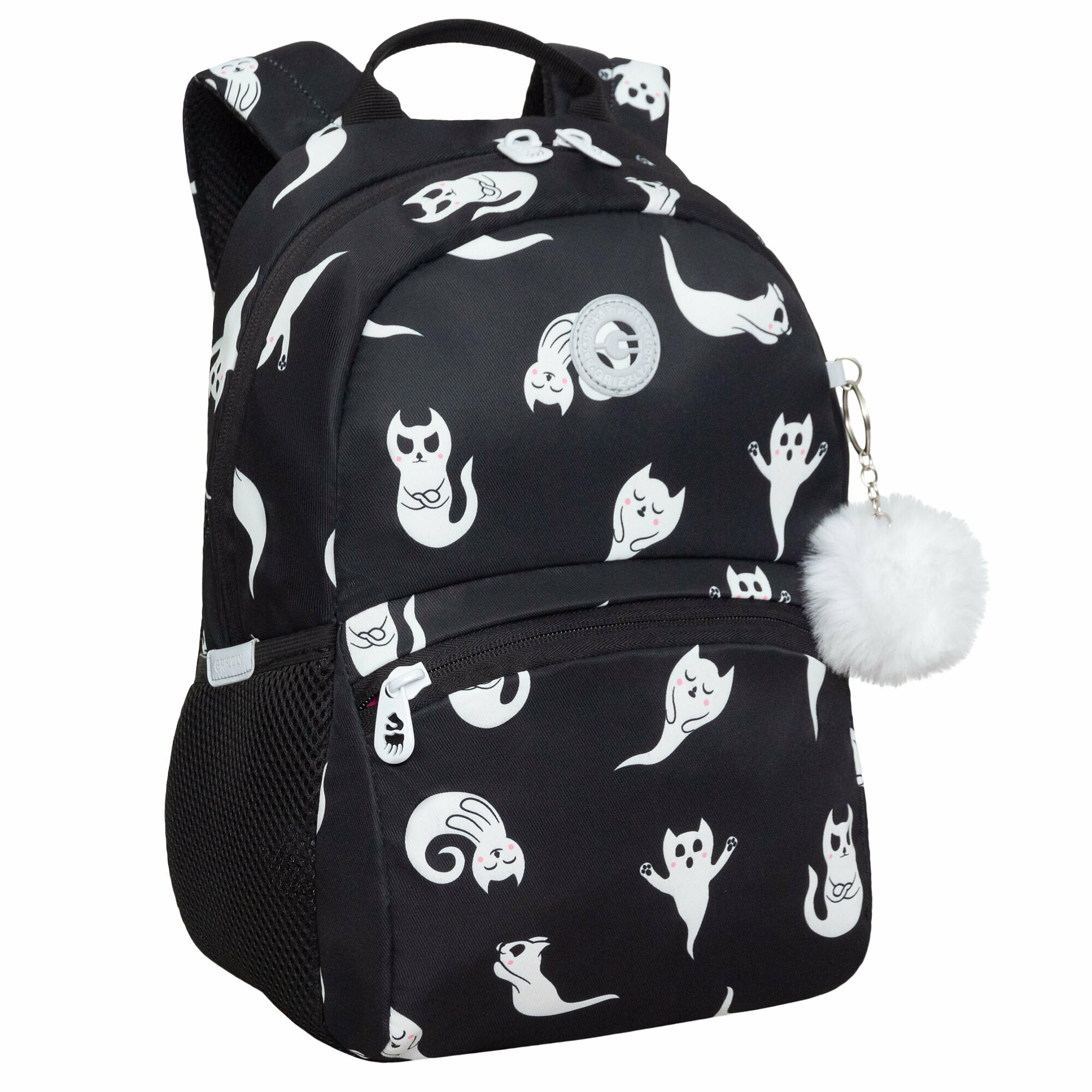 фото Рюкзак для внешкольных занятий GRIZZLY легкий с карманом для ноутбука 13", одним отделением, для девочки RO-470-4/1