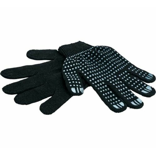 Трикотажные перчатки Gigant с ПВХ-покрытием точка, 10 класс, черные GGC-11