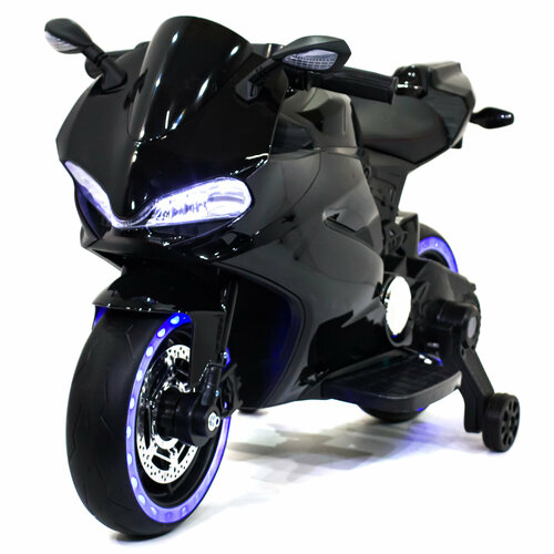 Детский электромотоцикл Ducati Black (12V, EVA, ручка газа) - FT-1628-SP-BLACK