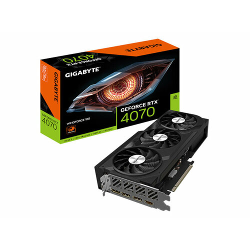 Видеокарта GigaByte GeForce RTX 4070 Windforce 12Gb 2475Mhz PCI-E 12288Mb 21000Mhz 192 bit HDMI 3xDP GV-N4070WF3-12GD 6910100₽