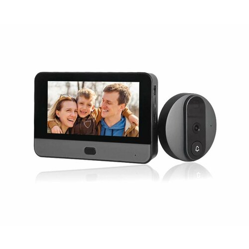Видеоглазок Tuya Wi-Fi для входной двери с датчиком движения и записью HD-com DW1(Tuya-2.0MP) (Q21850JDS) с большим экраном. Камера HD - 1080P видеоглазок tuya wi fi для входной двери с датчиком движения и записью hd com dw1 tuya 2 0mp q21850jds с большим экраном камера hd 1080p
