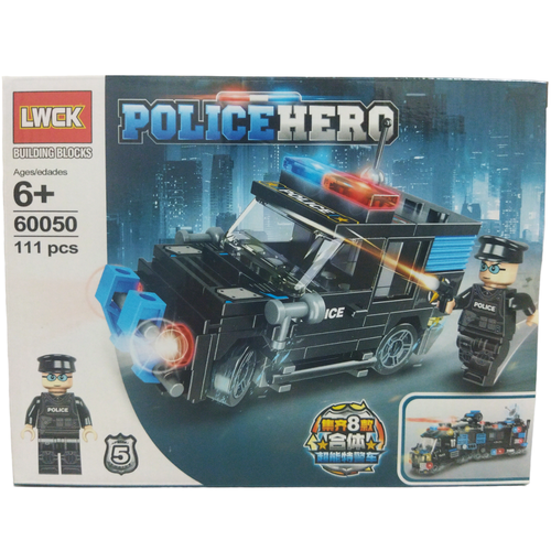 Конструктор полицейская машина серия POLICE HERO 111 деталей LWCK 60050-5 конструктор полицейская машина 6 деталей