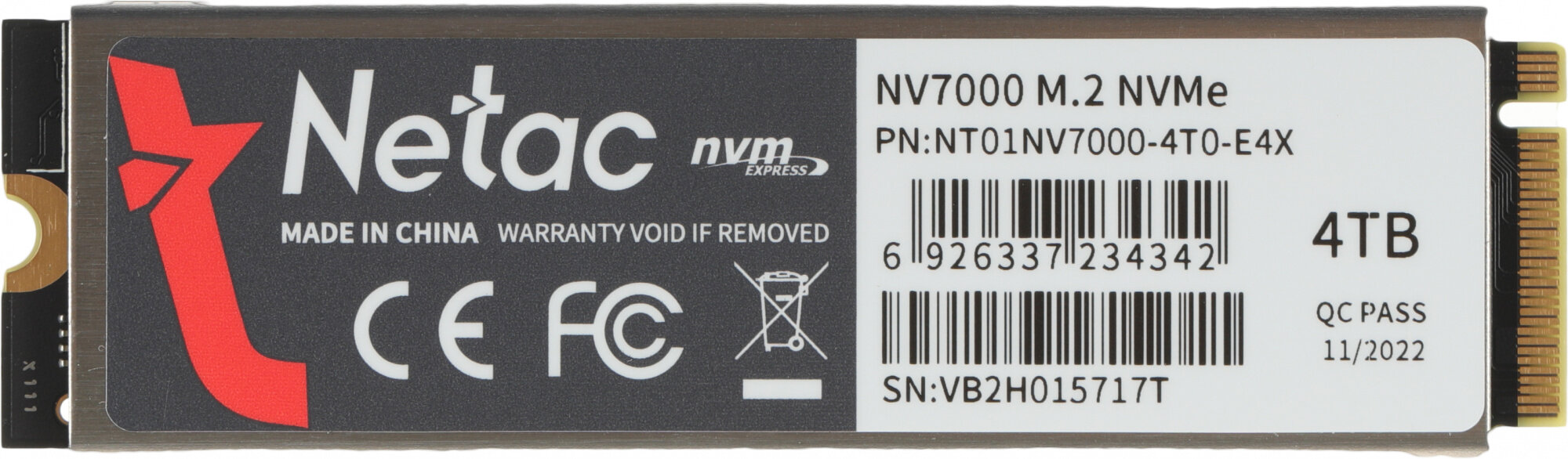 Накопитель SSD Netac 4.0Tb NV7000 Series (NT01NV7000-4T0-E4X) - фото №14