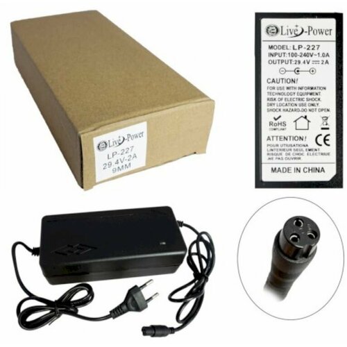 Блок питания 294V 2A 3 отверстия 9mm Live-Power LP-227 LP227 для моноколеса 123000₽