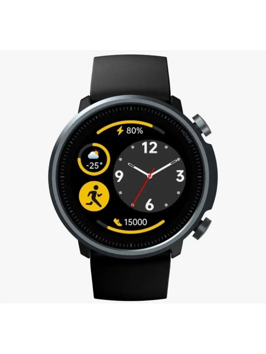 Умные часы круглые, Smart Watch Mibro A1 Черные, Flupsic