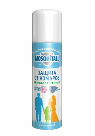 Mosquitall / Аэрозоль Гипоаллергенная защита 150мл 3 шт