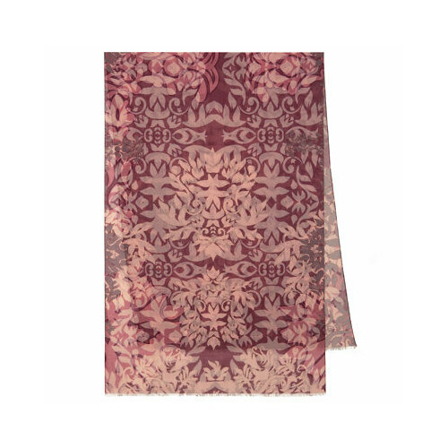фото Палантин павловопосадская платочная мануфактура, шерсть, 230х80 см, розовый, бежевый