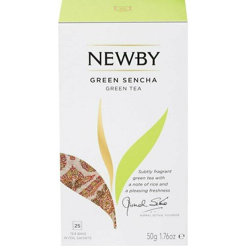 Чай зеленый Newby Green Sencha 25*2г 2уп
