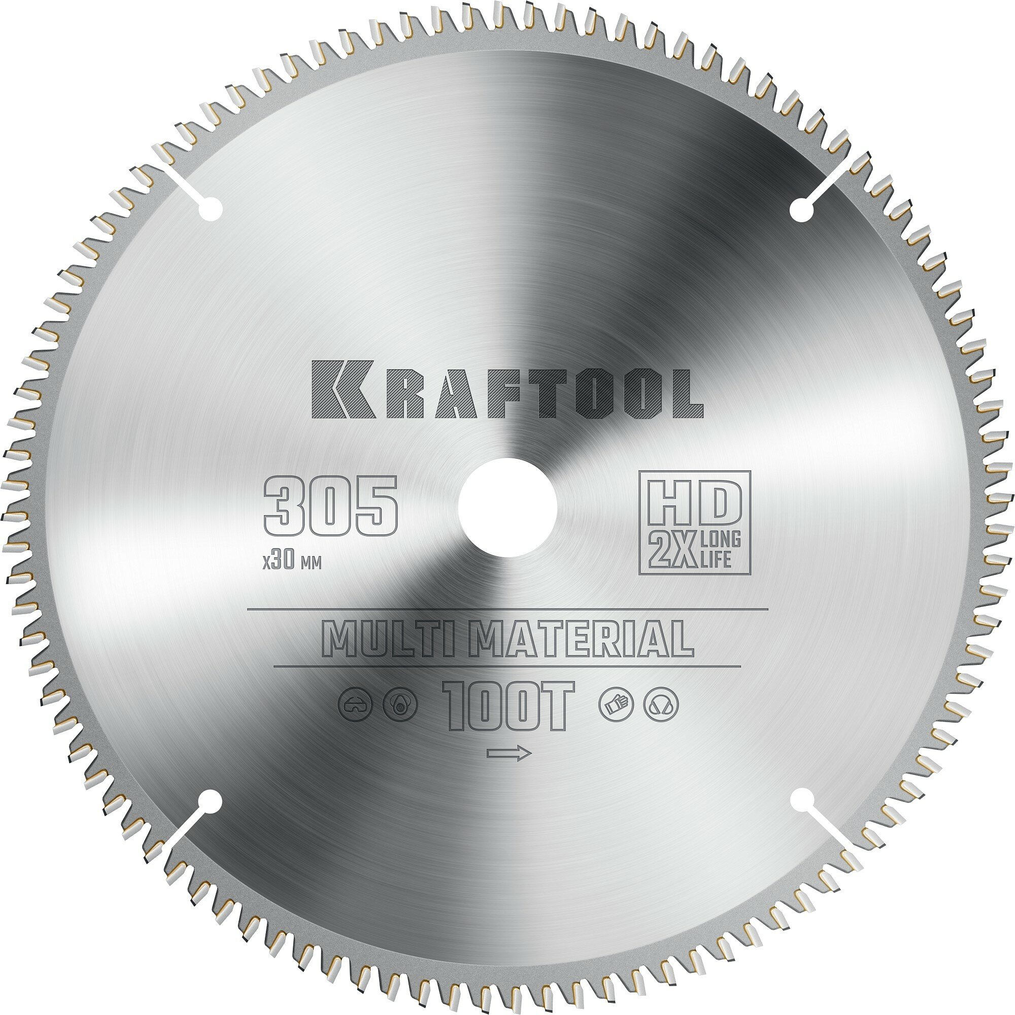 KRAFTOOL Multi Material 305х30мм 100Т диск пильный по алюминию