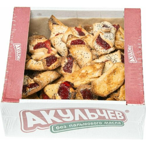 Печенье Акульчев Купелька Сдобное с малиной 750г