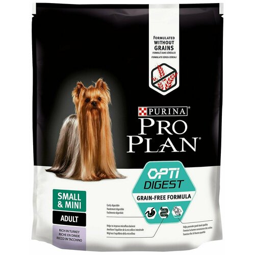 Pro Plan / Сухой корм для собак Pro Plan Optidigest Small&Mini Adult Grain Free Formula с индейкой 700г 1 шт