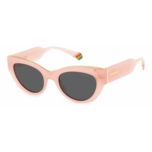 Солнцезащитные очки Polaroid, бесцветный, розовый