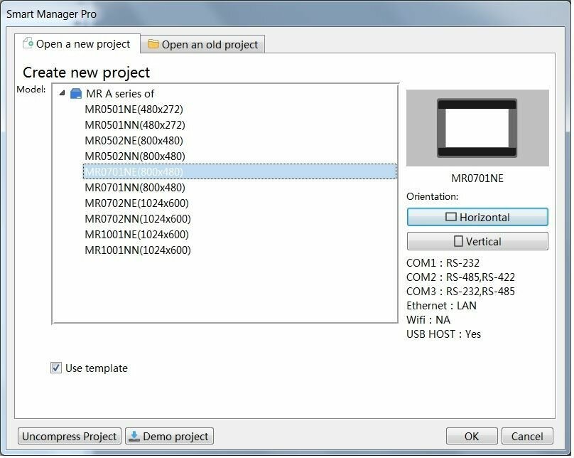 HMI 7" MR0701NE панель оператора для АСУ ТП