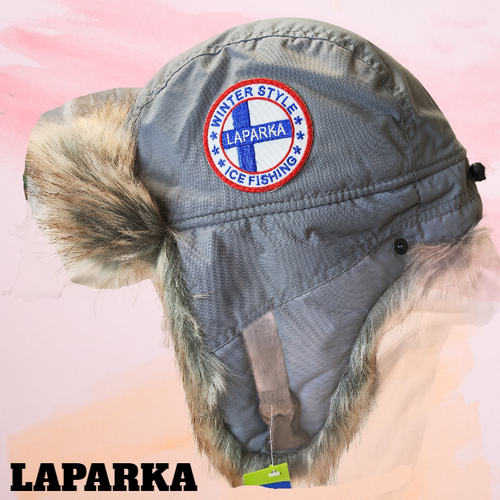 Шапка ушанка Laparka, размер XL, серый
