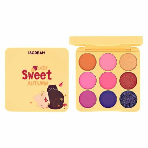 Палетка теней для век ISCREAM COZY AUTUMN тон 01 - 09 100% pure палетка для макияжа