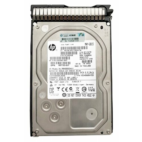 Жесткий диск HP 845895-001 4TB 7200 SATAIII 3.5 HDD