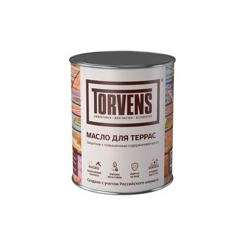 Масло для Террас Torvens 5л Лен Защитное с Повышенным Содержанием Воска / Торвинс.