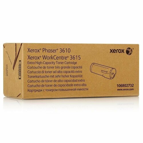 Тонер-картридж Xerox черный, повышенной емкости, для Ph3610 (106R02732)