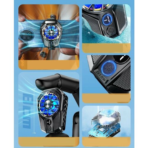 Кулер для телефона PUBG полупроводниковый охлаждающий радиатор для игрового телефона iPhone 14 oneplus Samsung Poco Pad быстрое охлаждение 922₽