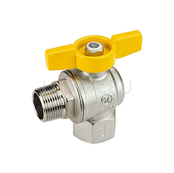 фото Шаровой кран латунный полнопр. 3/4"ВР-НР, для газа, ручка-бабочка, угловой, Giacomini R781GX004/R781GBX004