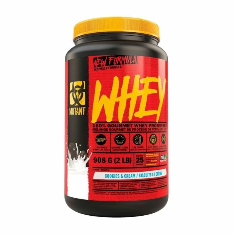 Протеин сывороточный для набора мышечной массы Whey Mutant, 908 г, вкус: ванильное мороженое