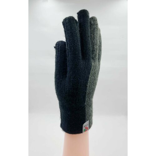 фото Перчатки , демисезон/зима, шерсть, утепленные, размер 6-10, серый, черный mm