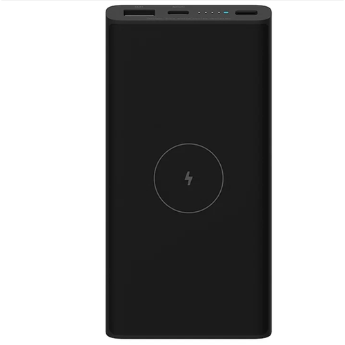 Внешний аккумулятор Xiaomi Mi Power Bank 10000mAh 10W черного цвета с беспроводной зарядкой комплект 5 штук внешний аккумулятор xiaomi 10000mah 22 5w power bank bhr5884gl 776854