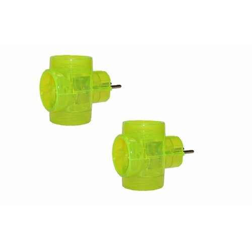 Комплект сетевых разветвителей тройников TOKER 3 гнезда без заземления 610 А 3T 2 штуки в наборе 525₽