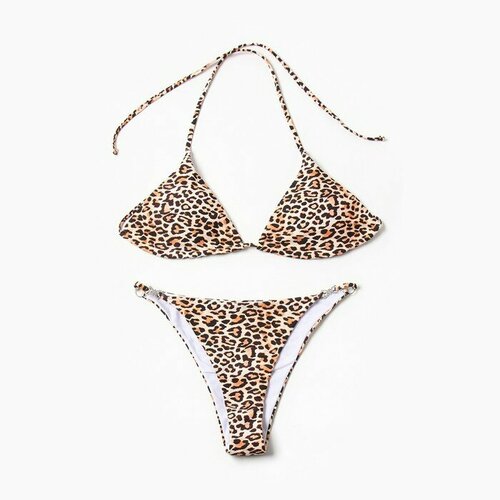 фото Купальник minaku, размер 42, бежевый, коричневый