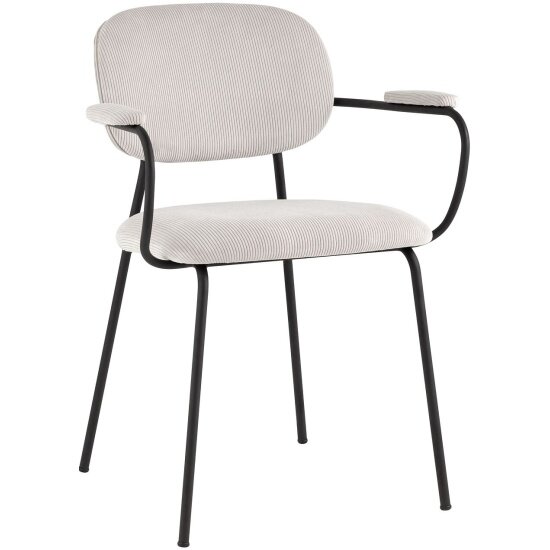 Стул обеденный Stool Group Кэрол, бежевый, черные ножки