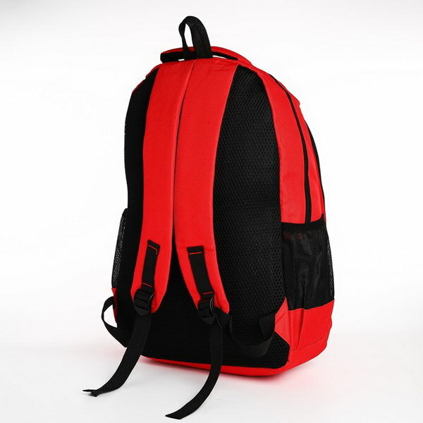 Рюкзак молодёжный на молнии, 2 отдела, 4 кармана, цвет красный