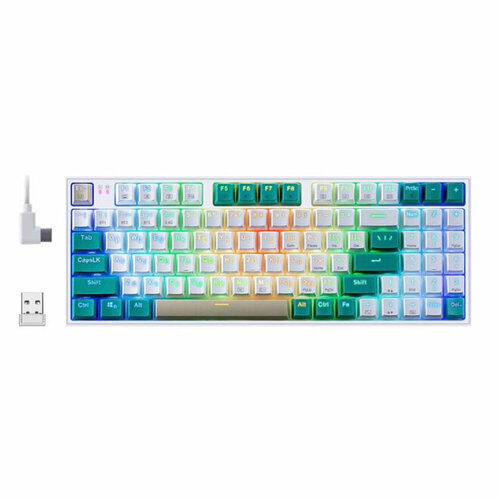 Клавиатура беспроводная Defender Veigar Redragon механическая 1600mA цвет белый зелёный 621800₽