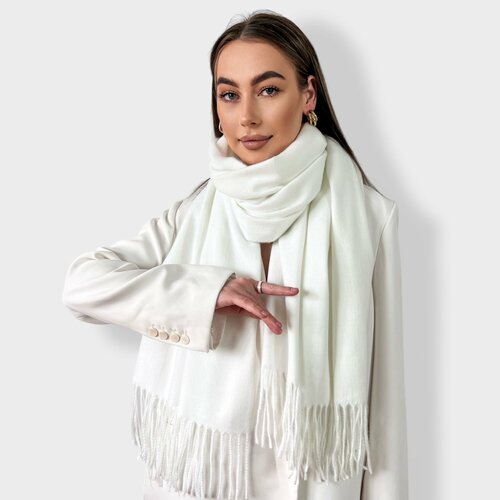 Шарф YuliyaMoon,180х80 см, one size, белый шарф yuliyamoon 180х80 см one size бордовый