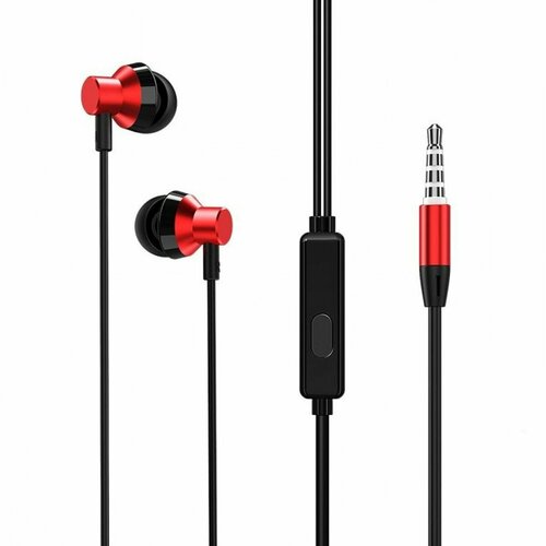 Наушники вакуумные с микрофоном Borofone Bm35 красные 46000₽
