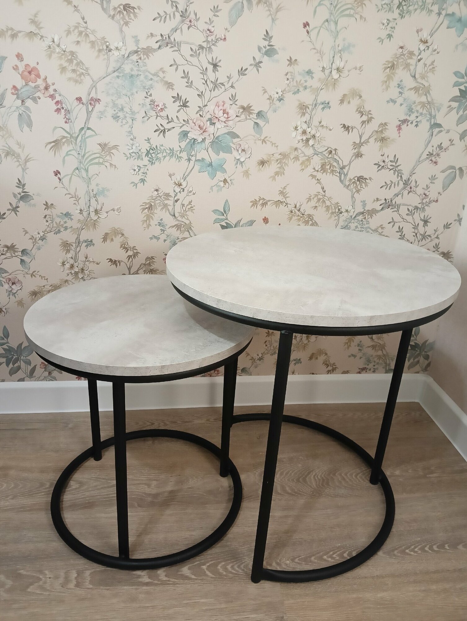 фото Круглый журнальный стол 2шт, Дуб Вотан