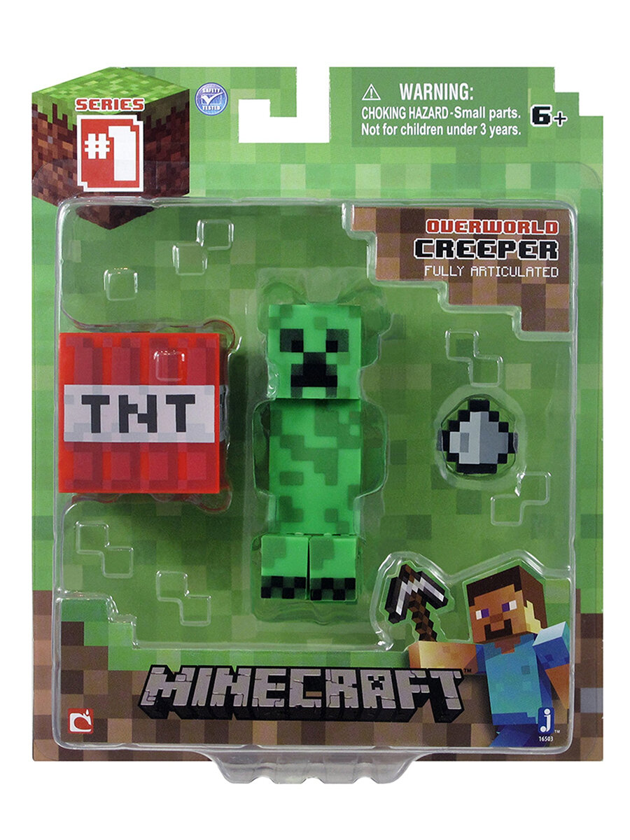Фигурка Minecraft Creeper Крипер с аксессуарами 8см TM16503