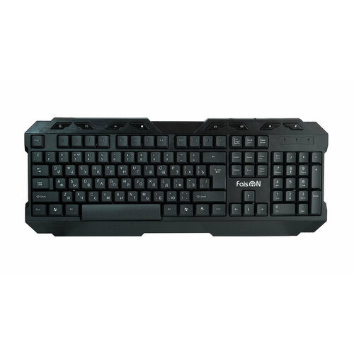 Клавиатура проводная FaisON, Match, KB316, мультимедийная, 1.5 м, цвет: чёрный