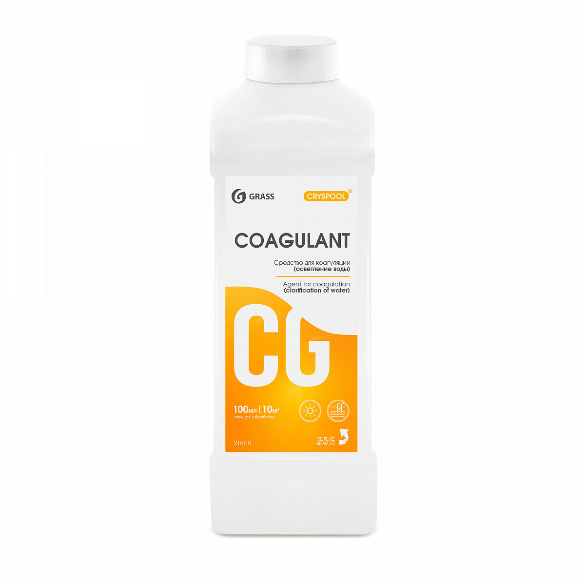 Средство для коагуляции (осветления) воды CRYSPOOL Coagulant (канистра 1л)