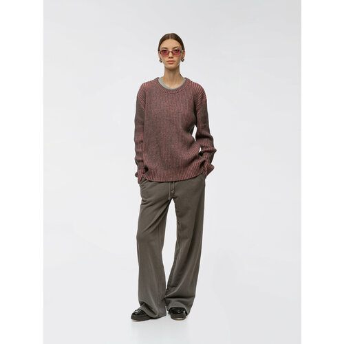 фото Свитер evgrafova, размер 40/46, фуксия, серый