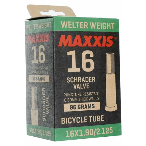 велокамера maxxis 2023 welter weight 20x1 0 1 5 25 40 406 lfvsep48 вело ниппель 0 8mm Велокамера Maxxis 2023 Welter Weight 16x1.90/2.125 LSV Авто ниппель