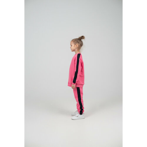 фото Комплект одежды любимыши, свитшот и брюки, спортивный стиль, размер 146-152, розовый, черный