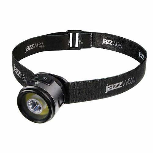 фото Фонарь универсальный налобный/кемпинговый accuh5-l5w/l3w 5вт xpg+3вт cob li-ion 800ма. ч jazzway 5046092