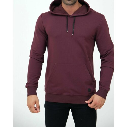 фото Толстовка , размер l, бордовый нет бренда