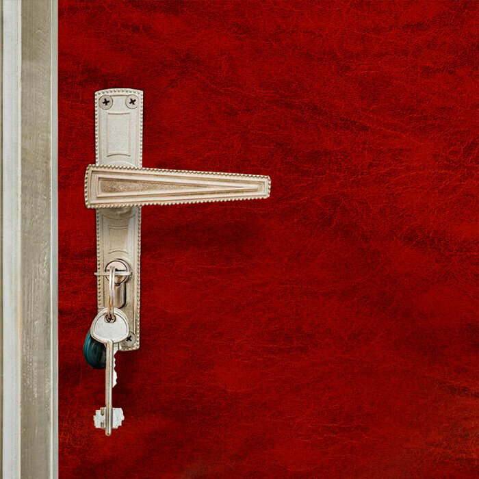 Комплект для обивки дверей 110 × 200 см: иск. кожа поролон 3 мм гвозди бордо «Эконом»