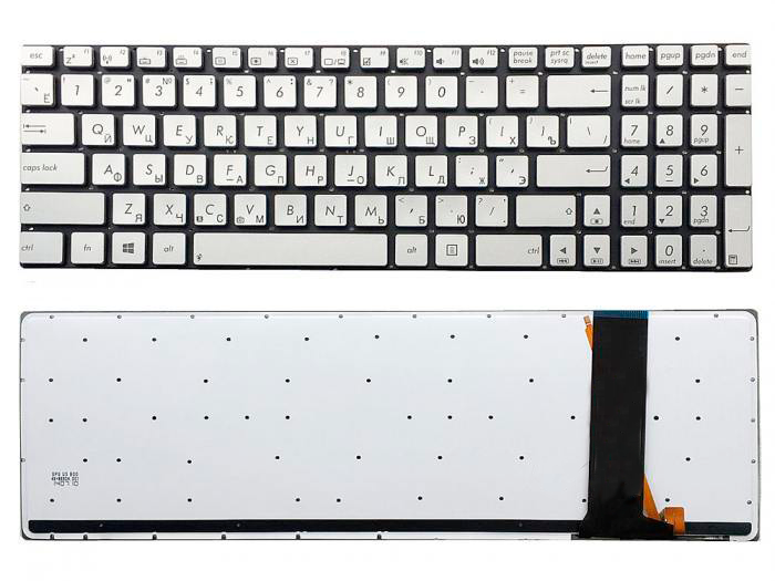 Клавиатура (клавиши) для ноутбука Asus N550J N550JA N550JK N550JV N550JX п/н 0KNB0-6625RU00