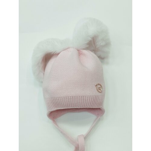 фото Шапка мой ангелок зайкины ушки, размер 9-12 месяцев (45-47), розовый