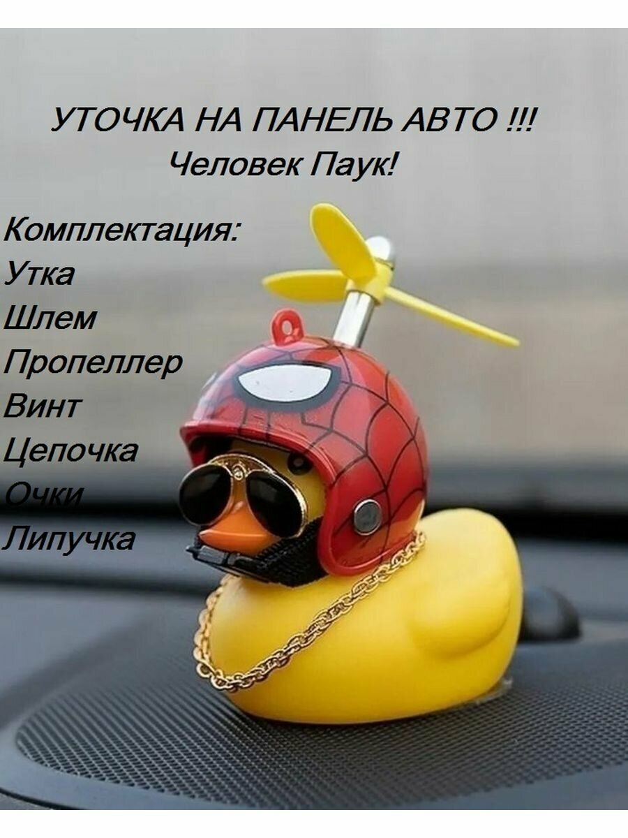 фото Уточка в Шлеме с Пропеллером в машину!